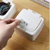Caja de almacenamiento para bastoncillos de algodón, compartimento de almacenamiento de escritorio con tapa emergente, caja de almacenamiento de escritorio tipo cajón de presión para estudiantes, caja organizadora de artículos pequeños