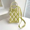 Monedero para Fiesta Estudiantil, Bolso para Teléfono Móvil de Compras, Bolso de Hombro Pequeño Tejido, Bolso de Mano Lindo Versátil, Bolso Cruzado Mini para Mujer