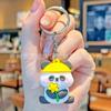 Chaveiro de carro panda fofo, boneco de panda de desenho animado, bolsa escolar requintada para estudantes, enfeites pendurados, pequenos presentes para crianças