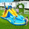 Castillo Inflable para Juegos de Agua Pequeño Uso Doméstico Parque Pequeño Infantil Interior Exterior Escalera Larga Trampolín Piscina de Bolas Castillo Inflable
