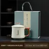 Caneca de Chá Cerâmica Forno Ru com Tampa Uso Pessoal Copo de Água Grande Capacidade High-End Para Preparar Chá no Escritório Copo Para Beber Chá em Casa