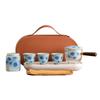 Olla lateral de cerámica con diseño de flor de Xiangyang de fábrica para juego de té, Camping al aire libre, Viaje, Juego de té, Tetera portátil, Bolsa de almacenamiento