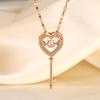 Collar Llave del Amor Inteligente Seiko Transfronterizo para Mujer Moda de Lujo Ligero Temperamento Versátil Cadena de Clavícula Personalizada de Alta Gama