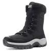 Botas de nieve para mujer de invierno 2025 transfronterizas, cálidas, forradas de felpa, botas de media pantorrilla engrosadas, zapatos de algodón de talla grande para mujer