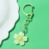 Chaveiro Flor Cor de Geleia Cristalina Flor de Cerejeira Coração Delicado Presente para Melhor Amiga Estilo Ins Doce Puro Desejo Pingente