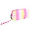Bolsa de Cosméticos Tridimensional con Patrón W de Color Degradado, Modelo Nuevo Transfronterizo, Bolsa de Tocador Portátil de Viaje, Set de Cosméticos