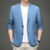Traje Casual Delgado para Hombre Primavera y Otoño Nuevo Simple de Negocios para Hombre Color Sólido Ropa de Trabajo Parte Superior de Traje para Hombre