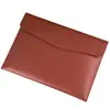 Bolsa de Documentos de Cuero para Negocios, Bolsa para Archivos A4, Bolsa Impermeable para Almacenamiento de Información con Broche, Maletín Portátil de Gran Capacidad, Personalización