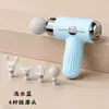 Mini pistola de fascia, masajeador de relajación muscular de tres cabezales, mini pistola de fascia eléctrica, masajeador de cuello silencioso y de grado profesional, 95