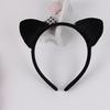Diadema de terciopelo dorado con orejas de gato de leopardo, venta directa de fábrica, dulce, linda, linda, accesorios para el cabello de gato, en stock, venta al por mayor