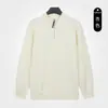 Suéter acanalado de lujo y sofisticación para hombre, con media cremallera y cuello alto, estilo "old money", cálido top de punto para otoño e invierno para hombre