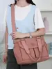 Bolso de mujer tendencia transfronteriza, bolso de hombro para mamá, nuevo modelo 2026, tela de nailon ligera, bolso de tela de color liso, bolso de mano cruzado