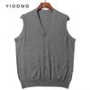 Nuevo Chaleco Cardigan de Bolsillo de Cachemir de Hilo Fino Primavera Nuevo Cuello en V Elegante Casual Suave Ligero Chaleco para Hombre