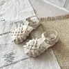 Sandalias para Niñas 2026 Verano Nuevo Estilo Sandalias Transpirables Trenzadas para Dedos de los Pies para Niñas, Zapatos Versátiles de Suela Suave