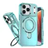 Adequado para Iphone18Promax Sombra Brilhante Camaleão Suporte Magnético Capa de Celular Samsung S25 Capa Protetora Anti-Queda