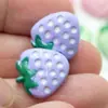 Botón de Fresa Tridimensional con Patas, Accesorios de Ropa Hechos a Mano, Botón de Resina, Botón Alto Decorativo de Fresa Multicolor para Manualidades