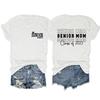 Camiseta informal de verano de manga corta de eBay, nueva clase 2025, con estampado de doble cara europeo y americano para mamá