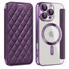 Funda Magnética Transparente Estilo Yadun Xiaoxiangfeng Electroplateada para iPhone 16, Funda de Cuero Tipo Flip Cover para Apple 18Promax