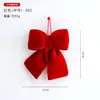 2026 Decoraciones Navideñas de Venta Caliente Transfronterizas Lazo Navideño Colgante de Lazo de Terciopelo Rojo Tridimensional