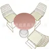 Silla de Barra de Hierro Minimalista Moderna para Restaurante y Cafetería, Taburete Alto con Respaldo de Malla Geométrica, Se Puede Equipar con Cojín, Silla de Barra