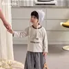 Beixinan 280g Camiseta Térmica Base de Algodón Puro Suave para Niños, Camiseta de Manga Larga 100% Algodón Clase A