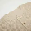 Suéter Henley de mezcla de lana de conejo, una pieza relajada y elegante para otoño e invierno, con diseño de hombros caídos y tejido versátil para el uso diario.