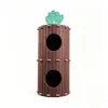 Cama para gato y rascador para gatos todo en uno para el hogar, incluye agujero de árbol de fieltro, barril de dos capas, villa para gatos de doble capa, ahorra espacio. Tamaño del rascador para gatos con agujero en el árbol: 37 cm de diámetro, 35 cm de alto.