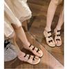 Sandalias Romanas Estilo Retro para Mujer 2025 Tacón Grueso Tacón Medio Punta Abierta Moño Dorado Brillante con Diamantes Hermosos Tacones Altos