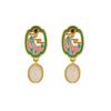 Novo estilo chinês estilo chinês Hanfu palácio estilo chinês brincos 2024 moda chinesa estilo retro imitação hetian jade borla brincos para mulheres