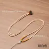 Cordón de Colgante Sencillo Ajustable para Hombres y Mujeres, Colgante de Jade, Joyería de Cristal de Ámbar, Cordón para Collar
