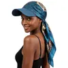 Gorra Visera de Seda Estampada de Satén Moda Protección Solar al Aire Libre Banda para Atar Sombrero Pañuelo