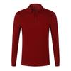 Camisa Polo de Manga Longa 100% Algodão Primavera e Outono Gola Lapela Casual Fina Camiseta Macia Macacão Masculino Bordado DIY Logo Impresso