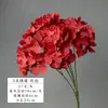 Ramo de hortensias de cinco cabezas para bodas, flores de seda para uso doméstico, decoración de fondo para escaparates, ramo de novia, flores artificiales