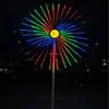 Luzes de Fogos de Artifício Digitais de LED Moinho de Vento Luminoso Luzes de Rua Impermeáveis ao Ar Livre Iluminação de Rua Quadrada Luzes de Fogos de Artifício Decorativas para Paisagem