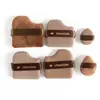 Dê uma mordida em puff de chocolate terno esponja úmido e seco dupla finalidade couro flocado multiuso maquiagem não comer pó cushion de ar