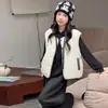 Conjunto de Tres Piezas con Sudadera sin Mangas para Niñas Estilo Otoño e Invierno Conjunto Engrosado Ropa Nueva Acolchada de Algodón Ropa de Invierno para Niños Niñas Niños Grandes Moderno