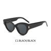 Gafas de sol vintage de ojo de gato para hombre y mujer, anti-UV, 2024, nuevas, con montura grande, cara grande, cuadradas y redondas, venta al por mayor