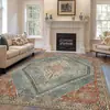 Alfombra TEMU Transfronteriza Estilo Étnico Persa Resistente a la Suciedad Resistente al Desgaste Alfombra de Gran Superficie para Sala de Estar Fácil de Manejar Alfombra para Mesita de Noche de Dormitorio