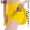 Pantalones Falda de Tenis Deportivos Transfronterizos para Mujer, Falda Fitness de Verano de Cintura Alta Levanta Glúteos, Falda de Yoga Plegada Anti-Exposición para Entrenamiento, Amazon