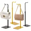 Estante de Exhibición para Bolsas de Acero Inoxidable, Soporte de Exhibición para Bolsas Ajustable de Gama Alta Transfronterizo, Estante de Exhibición para Tienda de Bolsas