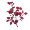 Hojas de Manzana Artificiales al por Mayor para Decoraciones de Boda, Decoración de Hoteles y Hogares, Hojas Redondas para Arreglos Florales, y Plantas Artificiales