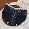 10A Roupa Íntima Feminina de Algodão Puro com Estampa Floral Doce Antibacteriana Cintura Média Gancho Estendido Algodão Confortável Respirável Calcinha Feminina