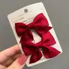 Pinza para el pelo de pato pico de Corea del Sur Par de pinzas de tela para niña Pinza de moda para el pelo de princesa Pinza lateral popular en Internet para niña