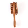Pente de Airbag com Dentes de Dupla Finalidade, Pente de Massagem de Sândalo, Pente de Cabo Longo, Pente de Massagem com Dentes Multifuncional, Almofada de Ar de Sândalo Dourado