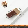 Manija de Puerta de Gabinete con Mango de Cuero Marrón Manija de Cajón Ferretería para Muebles Armario Agujero Único Manija de Cuero Negro Galvanizado