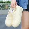 Botas de lluvia de suela gruesa para mujer, nuevas y modernas botas de lluvia de caña baja, antideslizantes, impermeables, zapatos de trabajo para cocina, zapatos de agua para adultos, estilo de caña corta