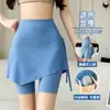 Pantalones Falda Deportivos Extra Grandes de 100 kg con Refuerzo Adicional en la Entrepierna para Yoga y Aeróbicos, Falda Plisada Corta con Cordón con Diseño Falso de Dos Piezas para Tenis