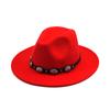Sombrero de Fieltro Suave con Cinturón de Flores de Remache Color Sólido Lana Estilo Europeo y Americano Británico Sombrero de Copa de Caballero Protector Solar Sombrilla Sombrero de Jazz