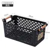 Cesta de Armazenamento Plástica Oca para Mesa de Escritório, Cesta de Armazenamento Doméstica para Brinquedos e Lanches, Cesta Organizadora Retangular para Diversos de Dormitório
