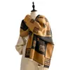 Cachecol Geométrico Fashion Dupla Face Imitação de Caxemira Estilo Coreano, Cachecol Longo Quente, de Alta Qualidade e Versátil, Cachecol Espessado para Proteger do Frio